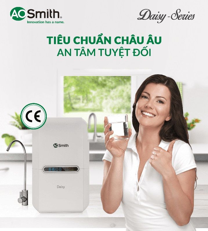Máy Lọc Nước RO A.O.Smith Daisy/Daisy Plus Model 2021 - miễn phí lắp đặt toàn quốc