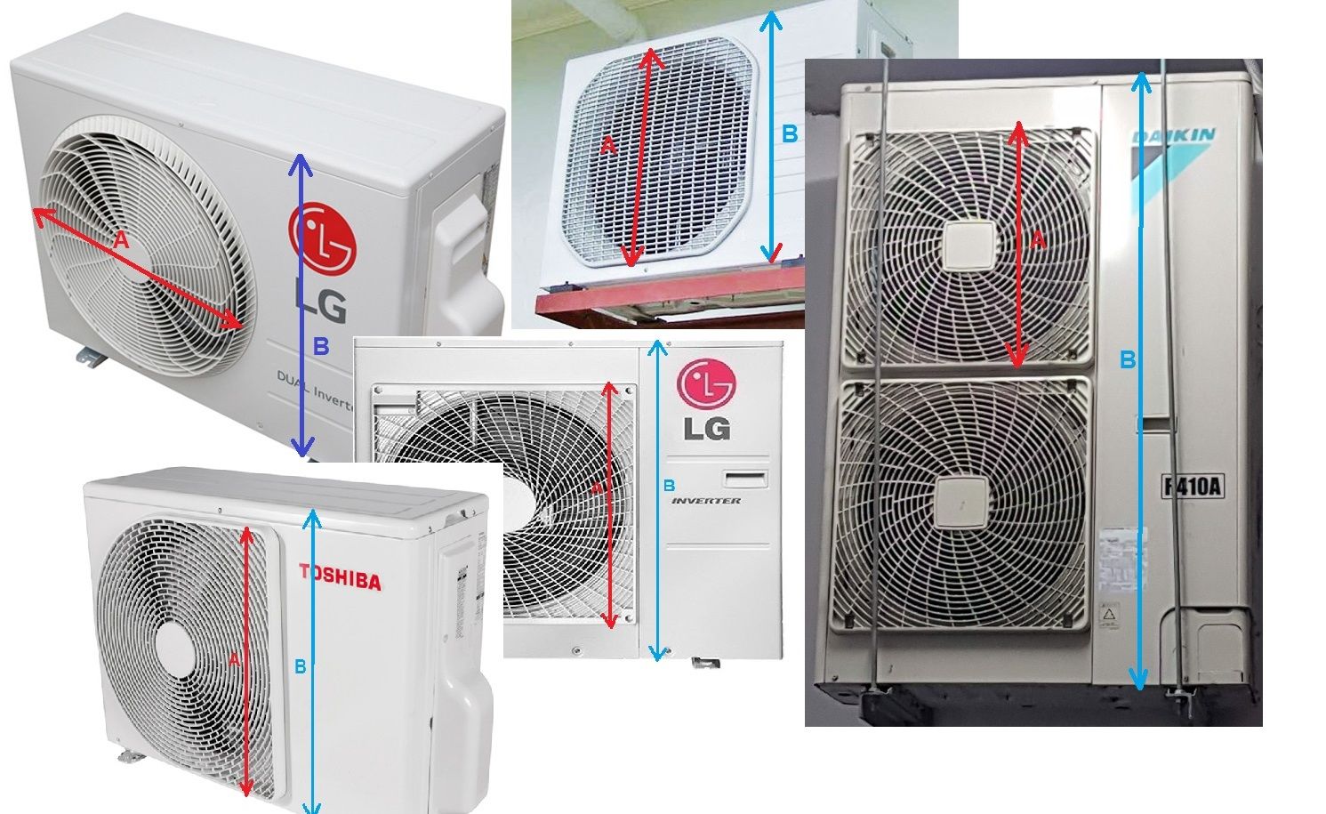Louver/Mặt nạ chuyển hướng gió dàn nóng cục nóng điều hòa máy lạnh nhiều kích thước
