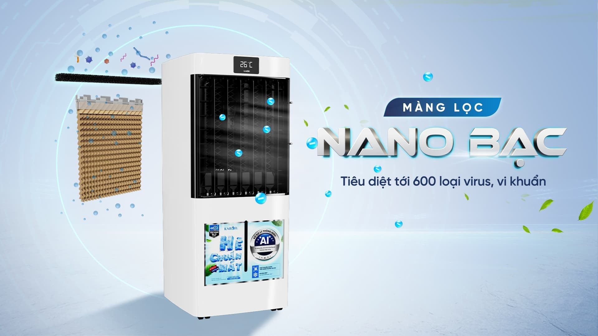  [CHÍNH HÃNG] Quạt Điều Hòa Quạt Hơi Nước Karofi KAC-E132 KAC-H132R KAC-H41R 