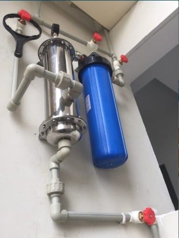 BỘ LỌC TỔNG UF INOX 2000L/H + LỌC THÔ NHỎ GỌN CHO CHUNG CƯ