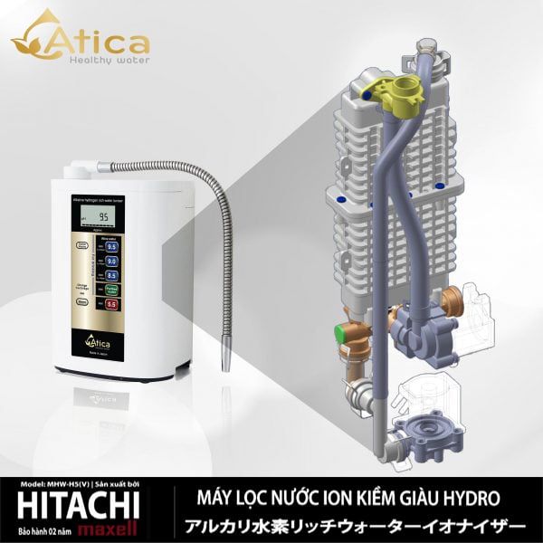 Máy lọc nước ion kiềm giàu hydro Atica MHW-H5(V)