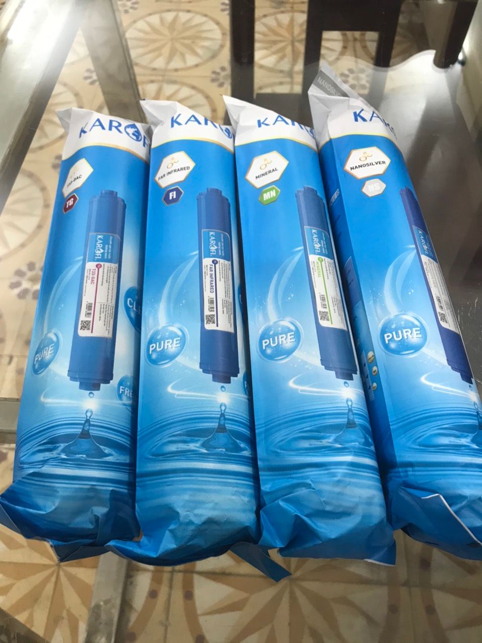 Bộ lõi máy lọc nước Karofi chính hãng - dùng thay thế cho máy tủ hoặc để gầm của Karofi Kangaroo và các hãng tương đương