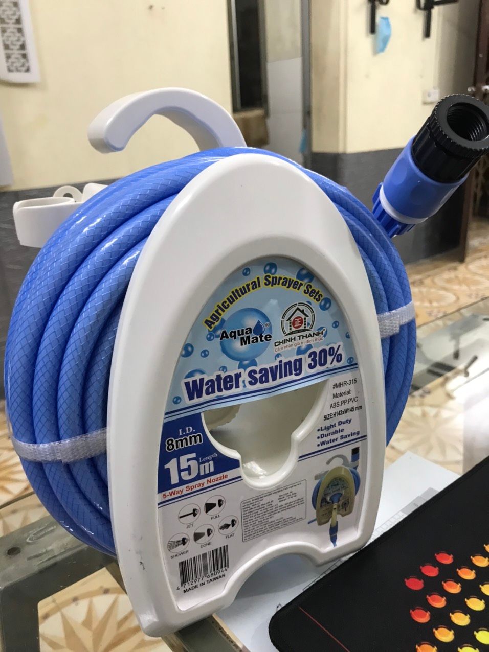 Bộ vòi tưới cây, rửa xe, vòi xịt đa năng tiết kiệm nước AQUA MATE MHR-310 dài 10m-15m