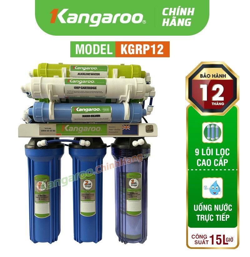 Máy lọc nước RO Kangaroo KG104AKV 7 lõi - 9 lõi KGRP12