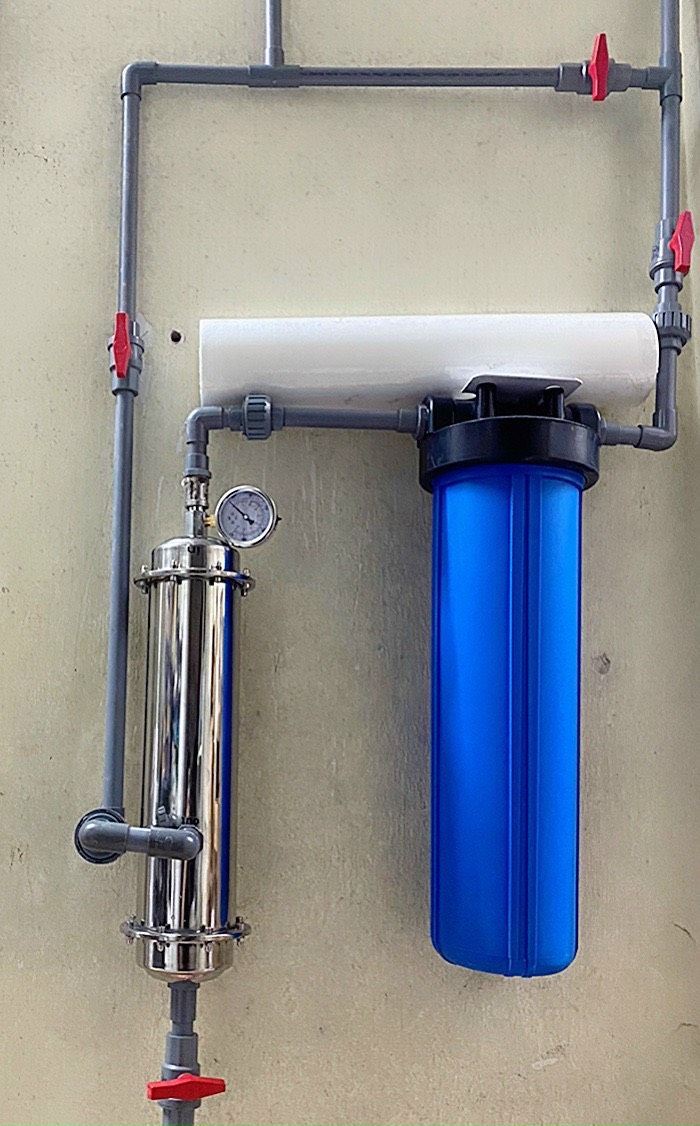 BỘ LỌC TỔNG UF INOX 2000L/H + LỌC THÔ NHỎ GỌN CHO CHUNG CƯ