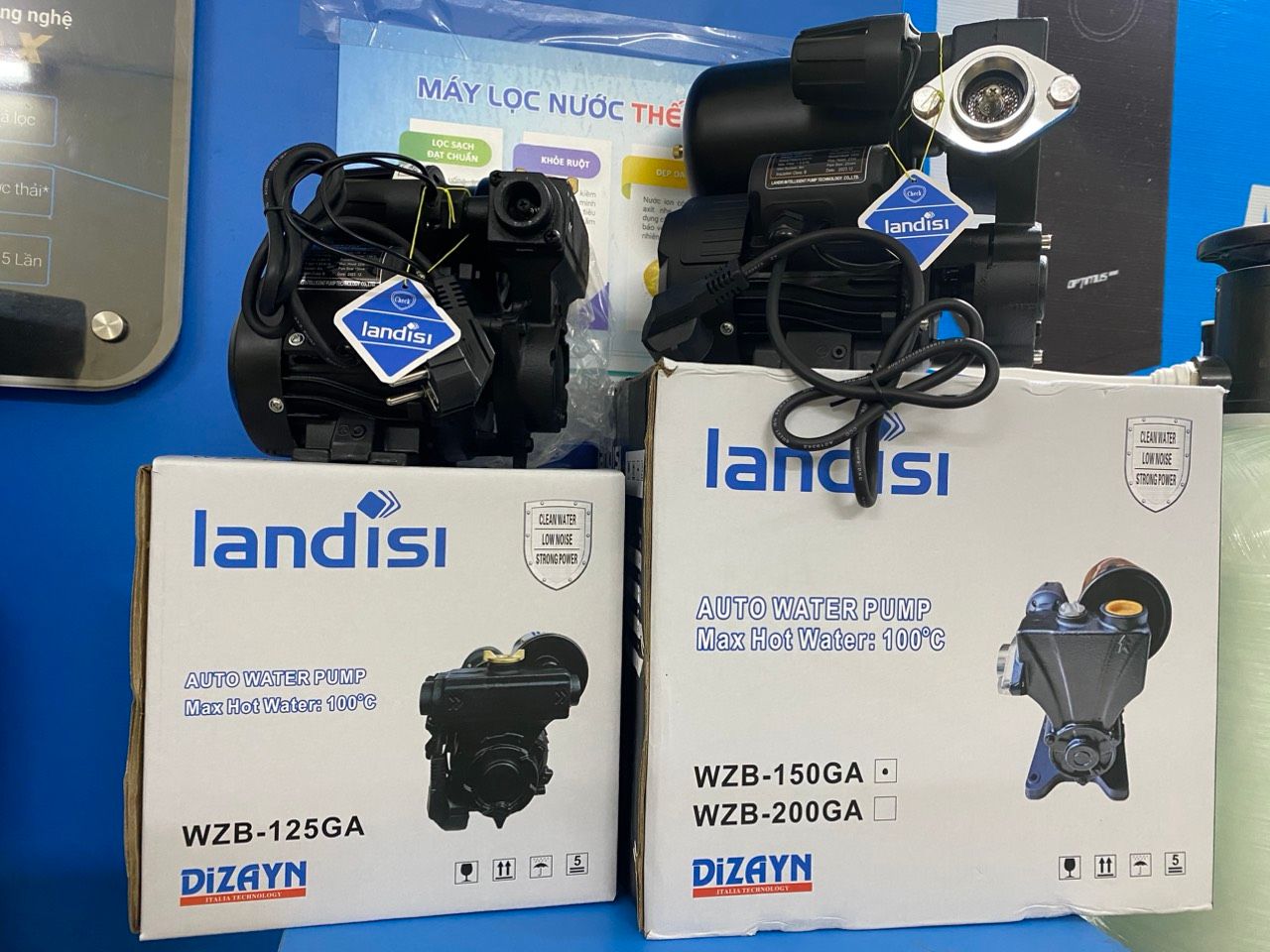 MÁY BƠM NƯỚC TĂNG ÁP ĐIỆN TỬ LANDISI WZB-125GA 125W WZB-150GA 150W WZB-200GA 200W