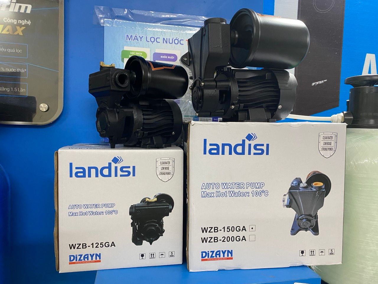 MÁY BƠM NƯỚC TĂNG ÁP ĐIỆN TỬ LANDISI WZB-125GA 125W WZB-150GA 150W WZB-200GA 200W