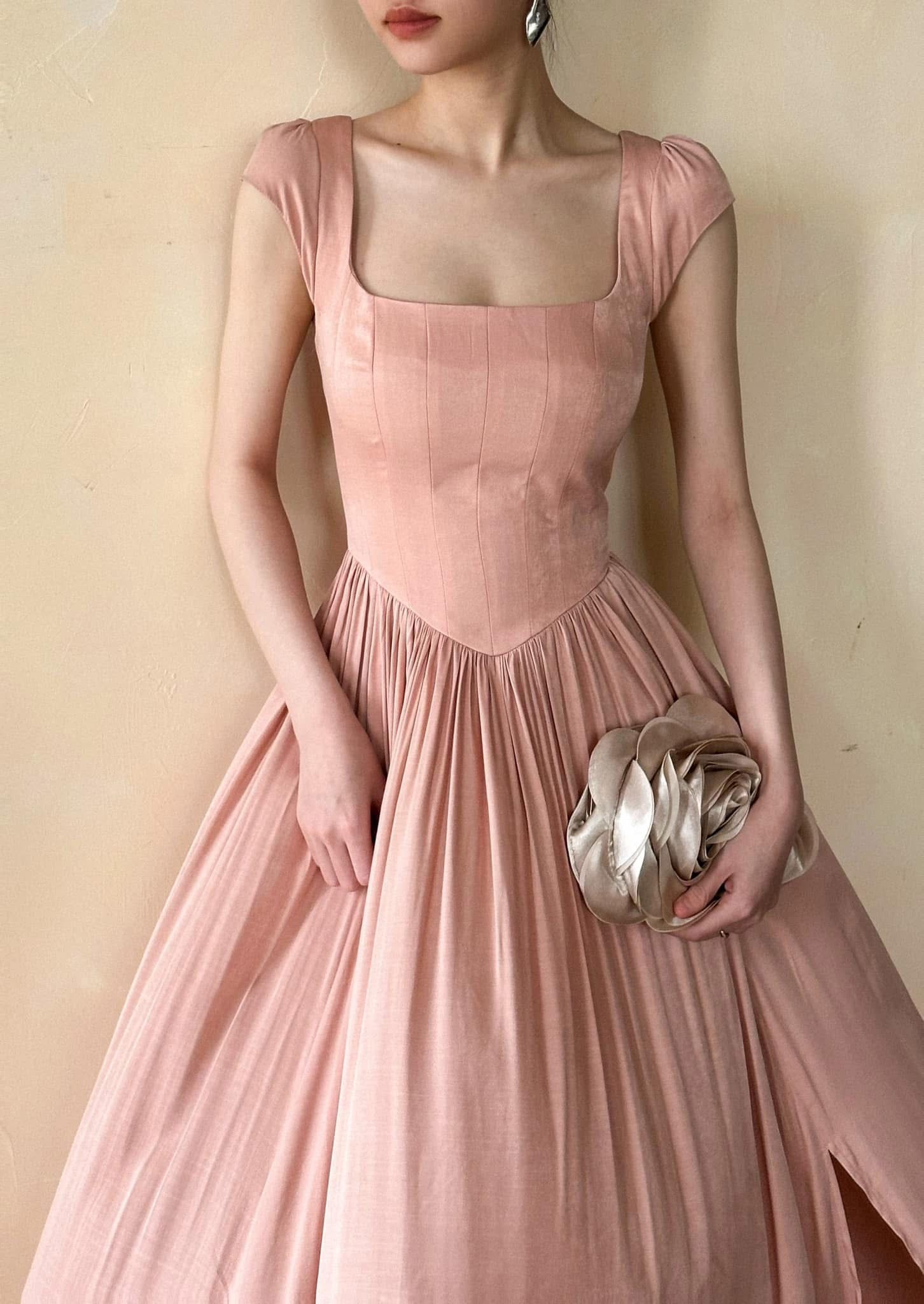 Adela Dress - Đầm Corset Cổ Điển Tay Hến V21