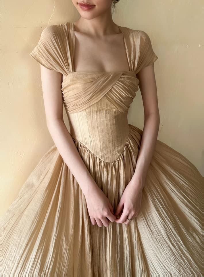Alexandra Dress - Đầm Corset Tay Hến V20