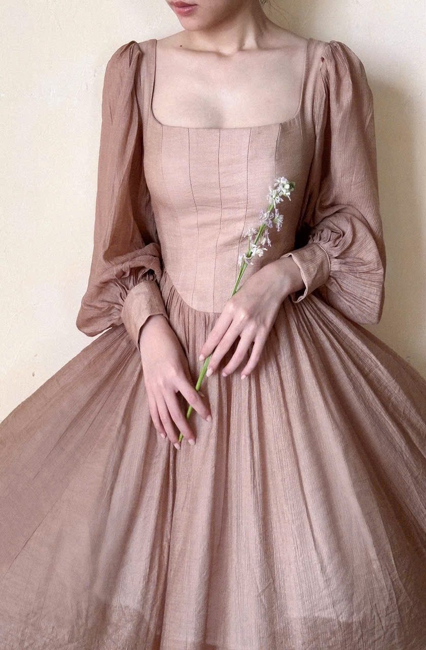 Cinderella Dress - Đầm Corset Cổ Điển Tay Phồng DR0124