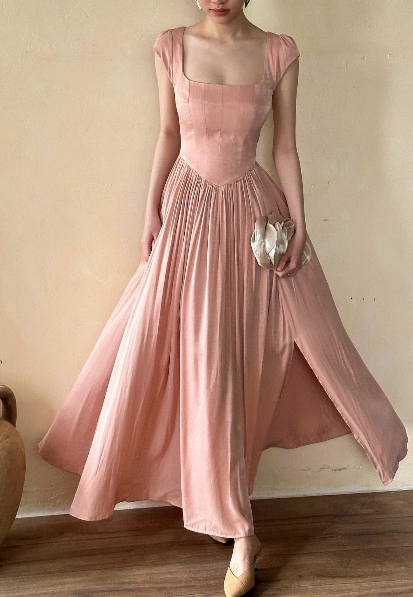 Adela Dress - Đầm Corset Cổ Điển Tay Hến V21