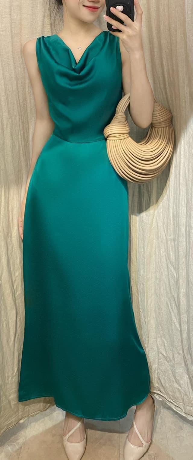 Lamer Dress - Đầm Lụa Cổ Đổ L06