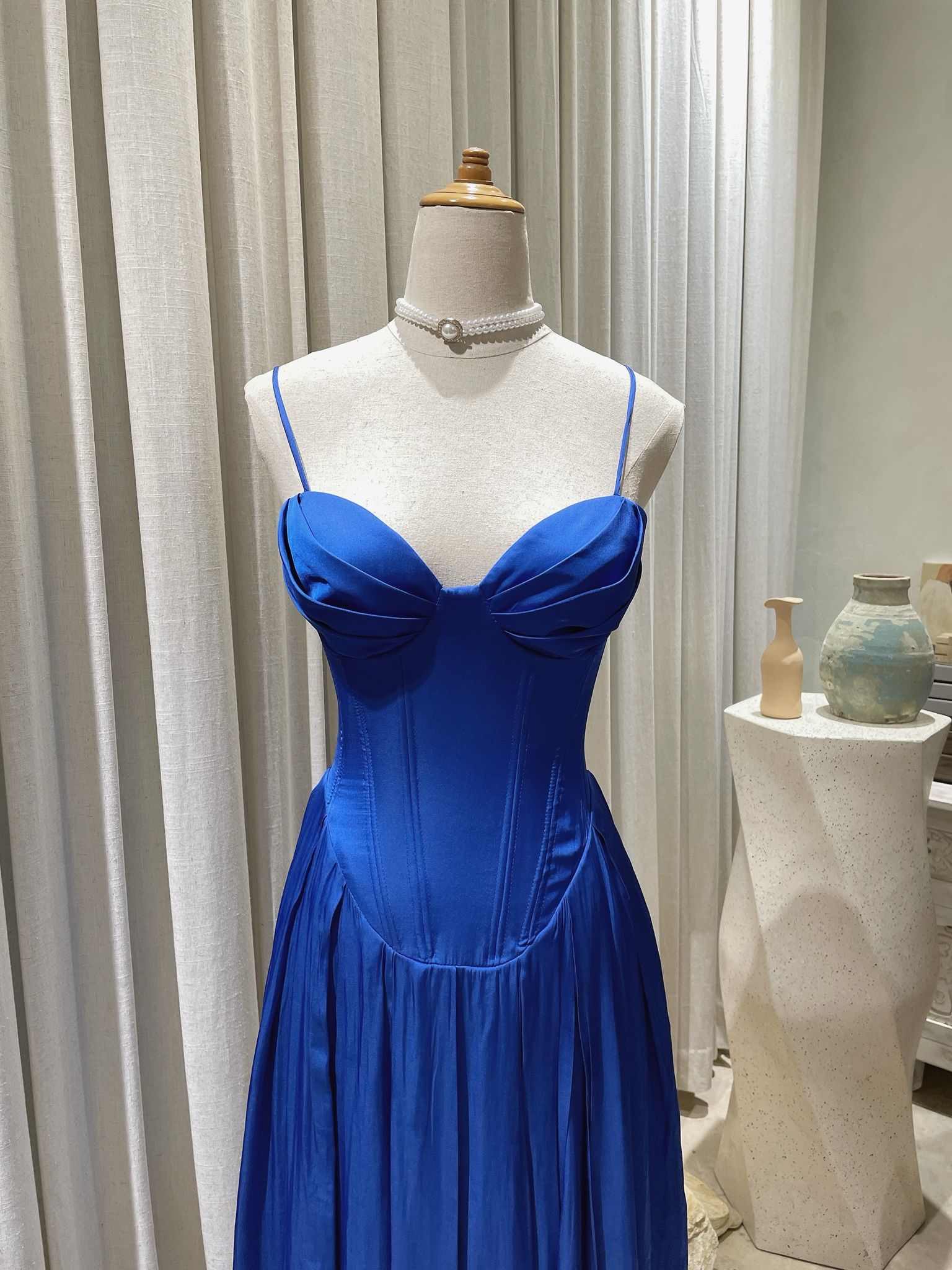 Elsie Dress - Đầm Corset Lụa Q002