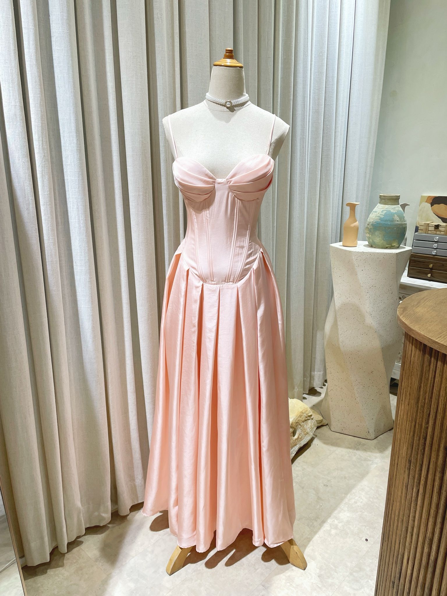 Elsie Dress - Đầm Corset Lụa Q002