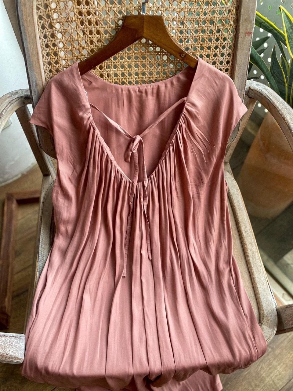 Cloud Dress - Đầm Lụa Suông Tay Chờm