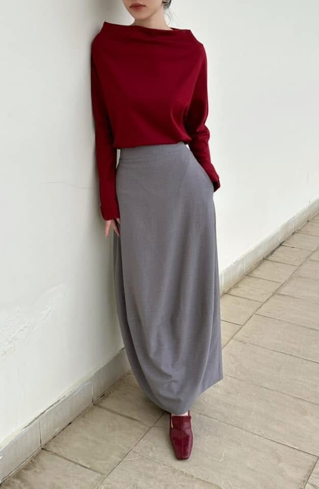 Airy Top - Áo Cổ Thuyền Tay Dài D1009