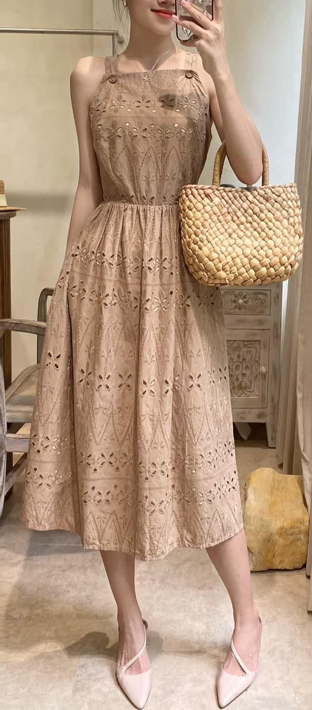 Mia Dress - Đầm Hai Dây Ren L126