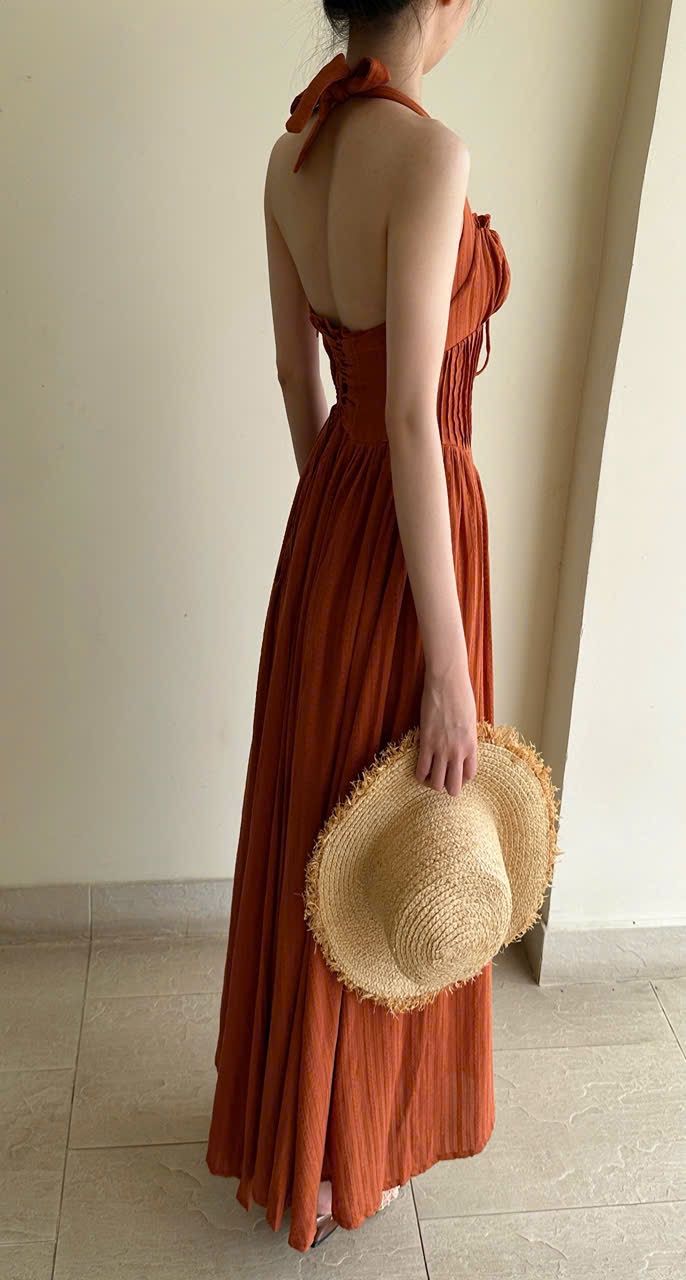 Bianca Dress - Đầm Corset Cổ Yếm D0725