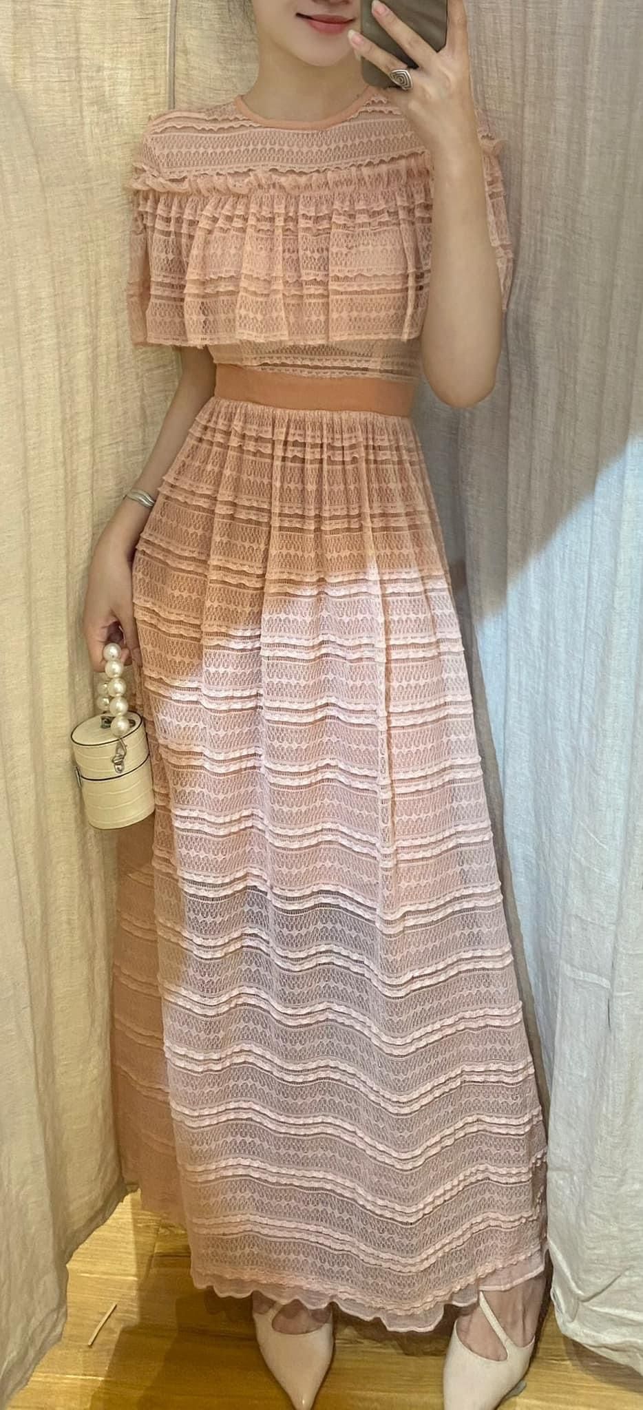 Milani Dress - Đầm ren hồng D125