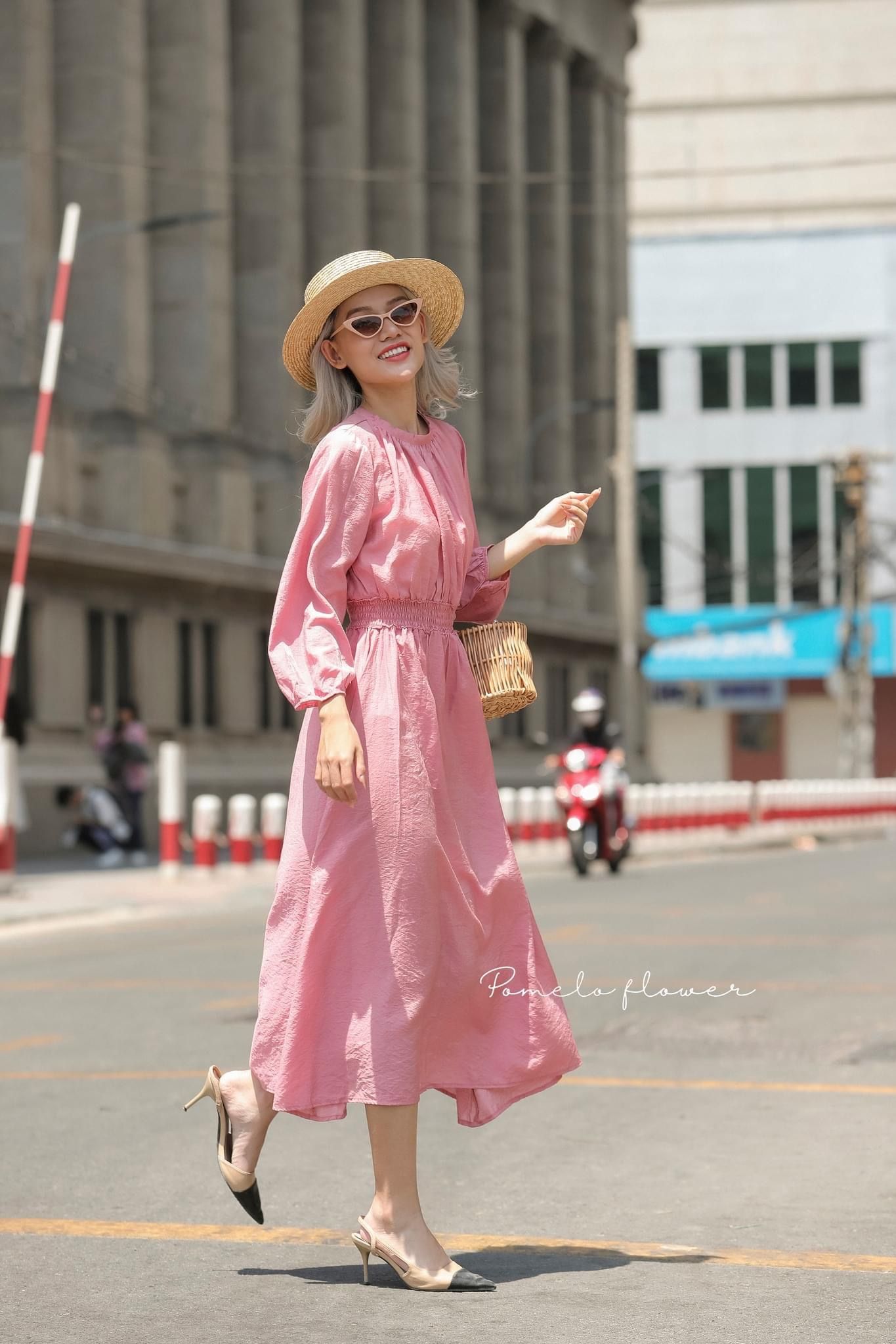 Jamie Dress - Đầm nhấn eo - tay dài - D667
