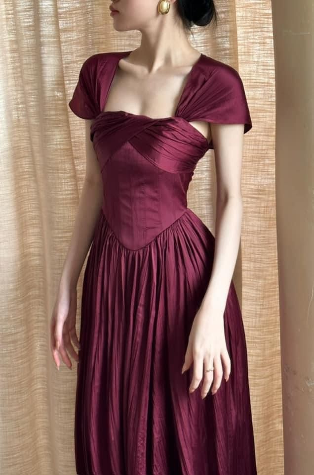 Alexandra Dress - Đầm Corset Tay Hến V20