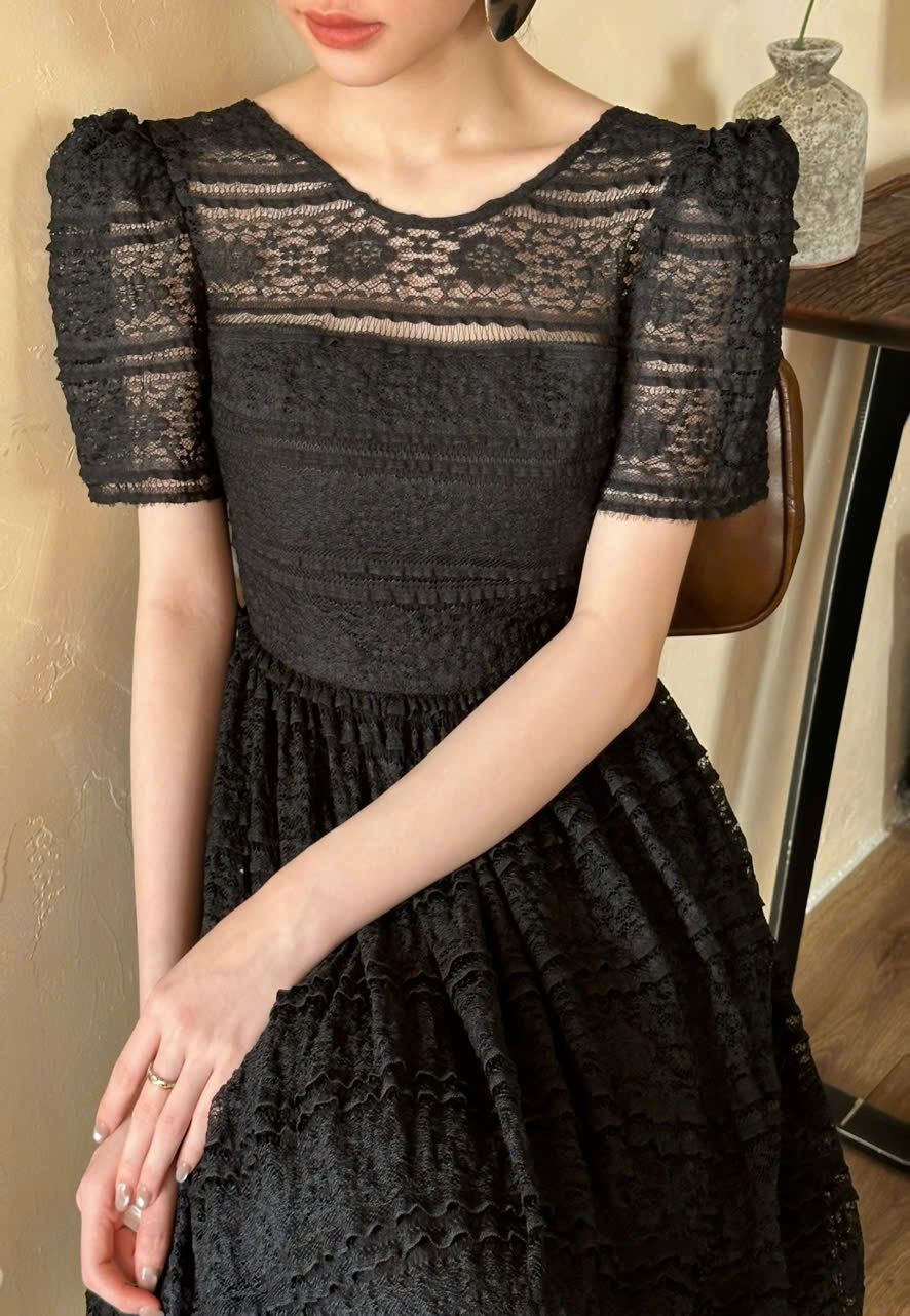 Olivia Lace Dress - Đầm Ren Tay Ngắn Q006