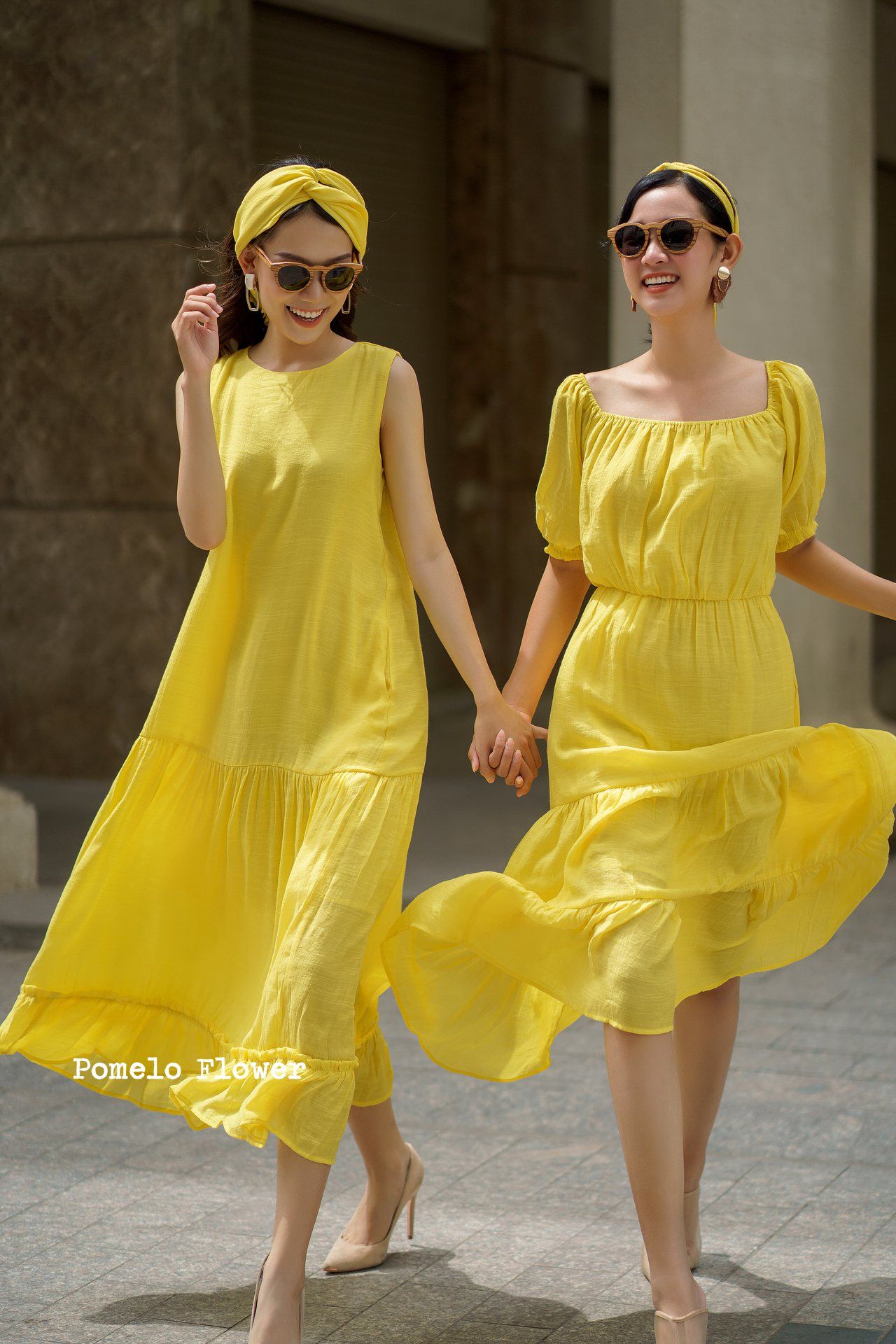 Đầm xô lụa trễ vai L34