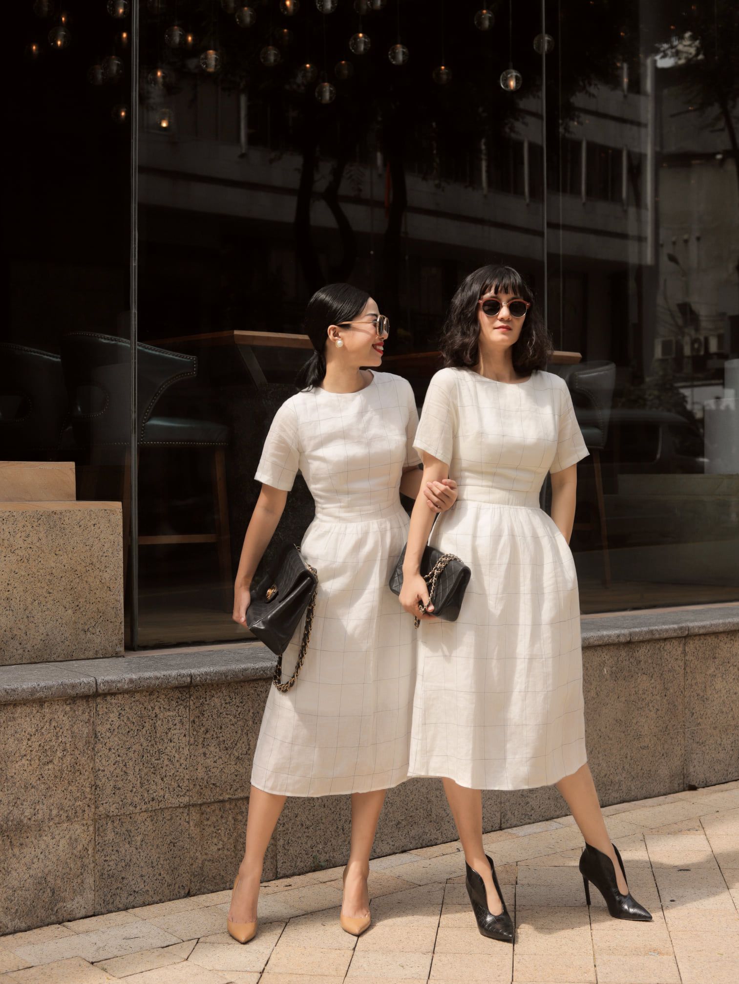 Kali Dress - Đầm linen hở lưng thắt dây D106