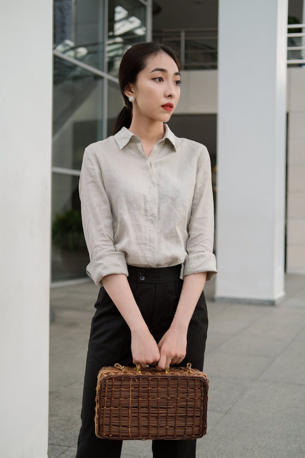 Daniela Shirt - Áo sơ mi linen L01