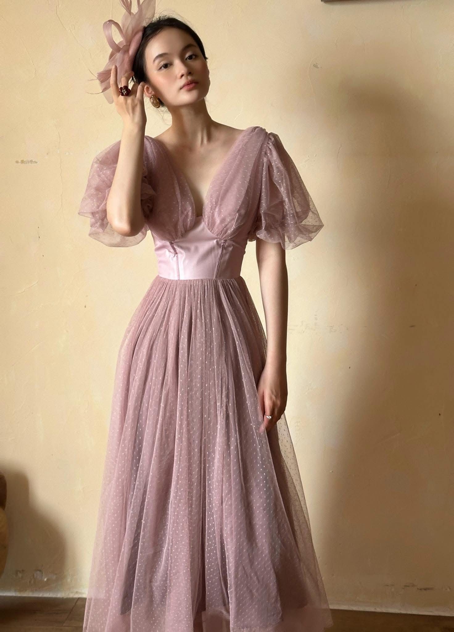Jionni Dress - Đầm Corset Tay Bồng D0139