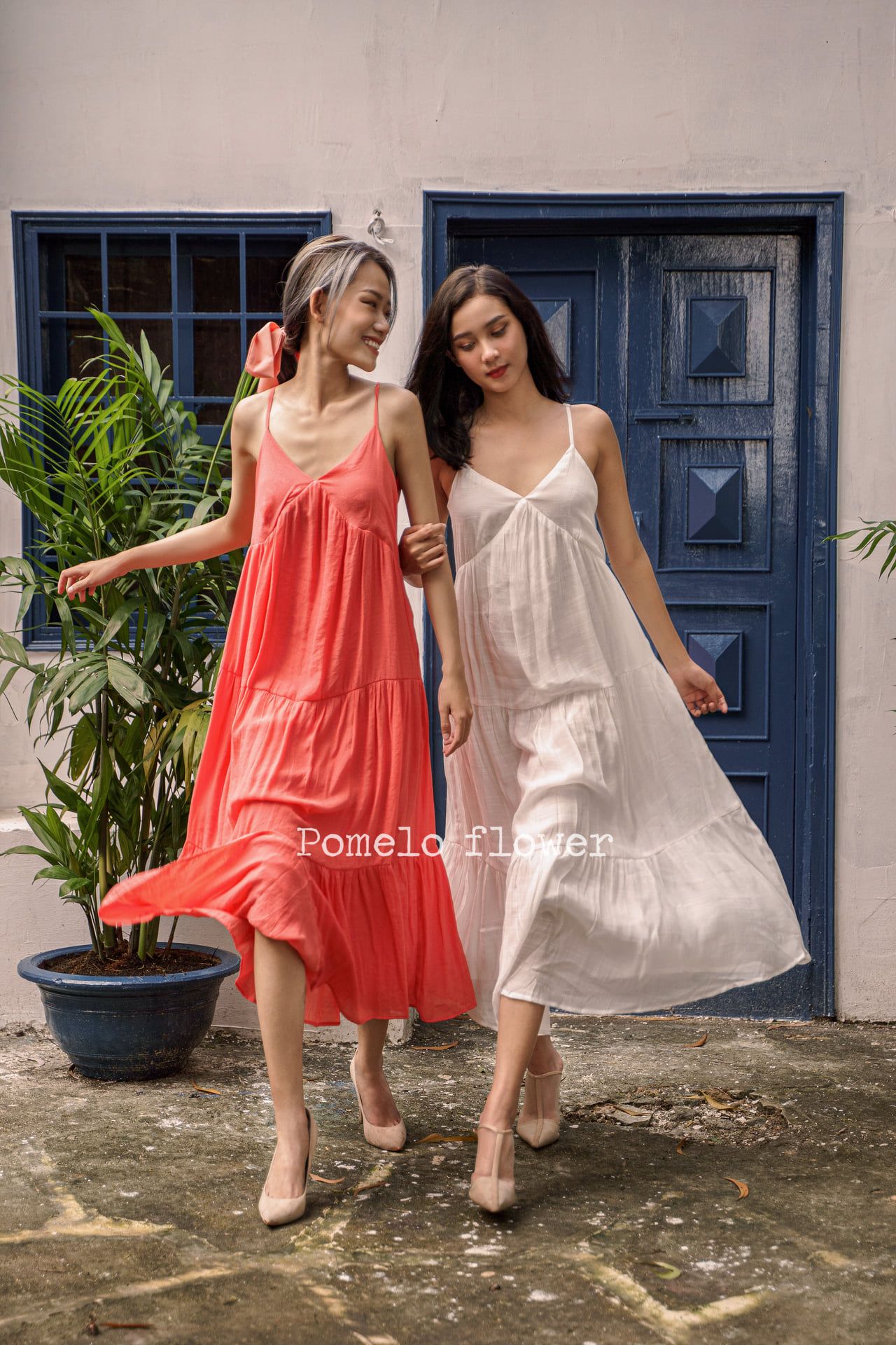 Talia Dress - Đầm xô lụa 2 dây cổ tim LA48