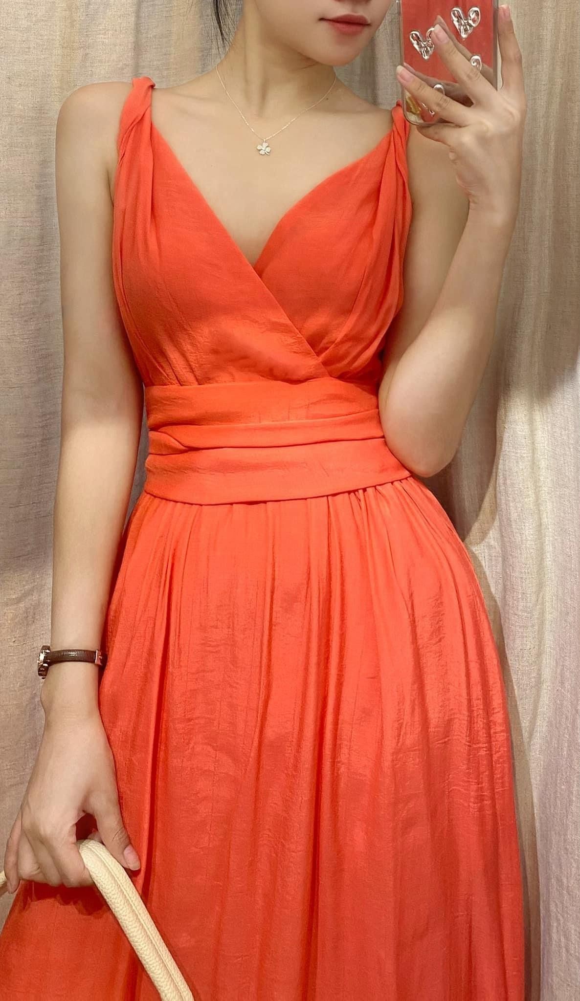Nala Dress - Đầm 2 dây cổ tim thắt nơ eo E29