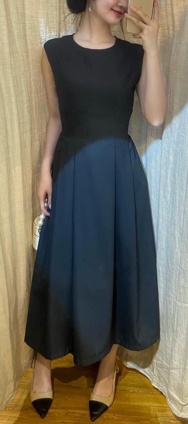 POQ79 - Đầm sát nách chữ A - xám Liana Dress