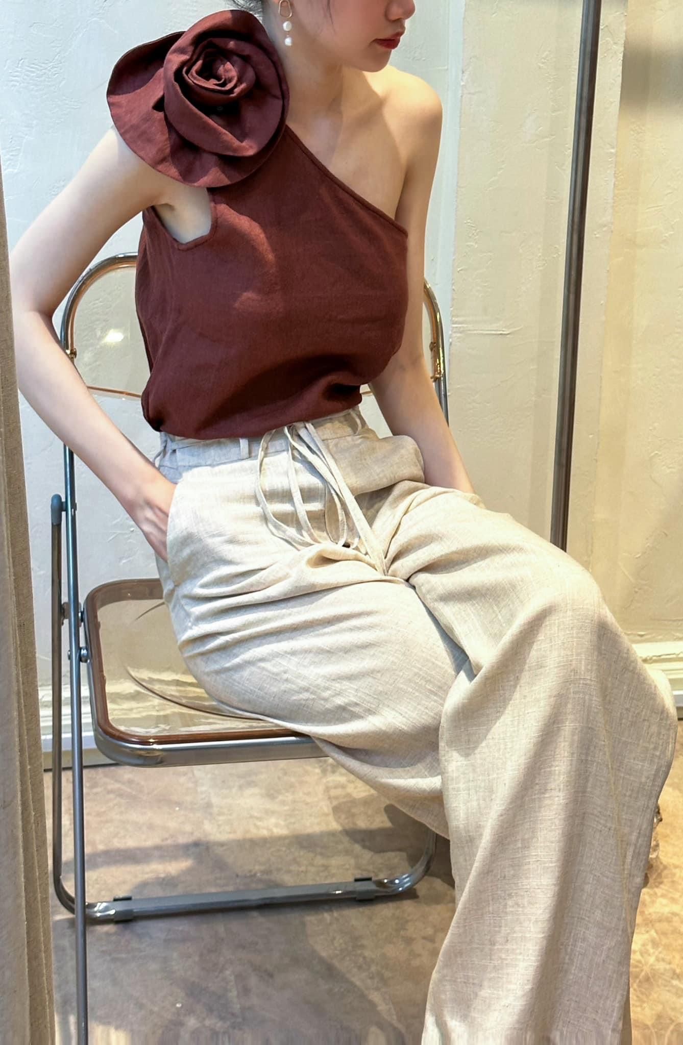 Doris Set - Set áo hoa lớn và quần linen