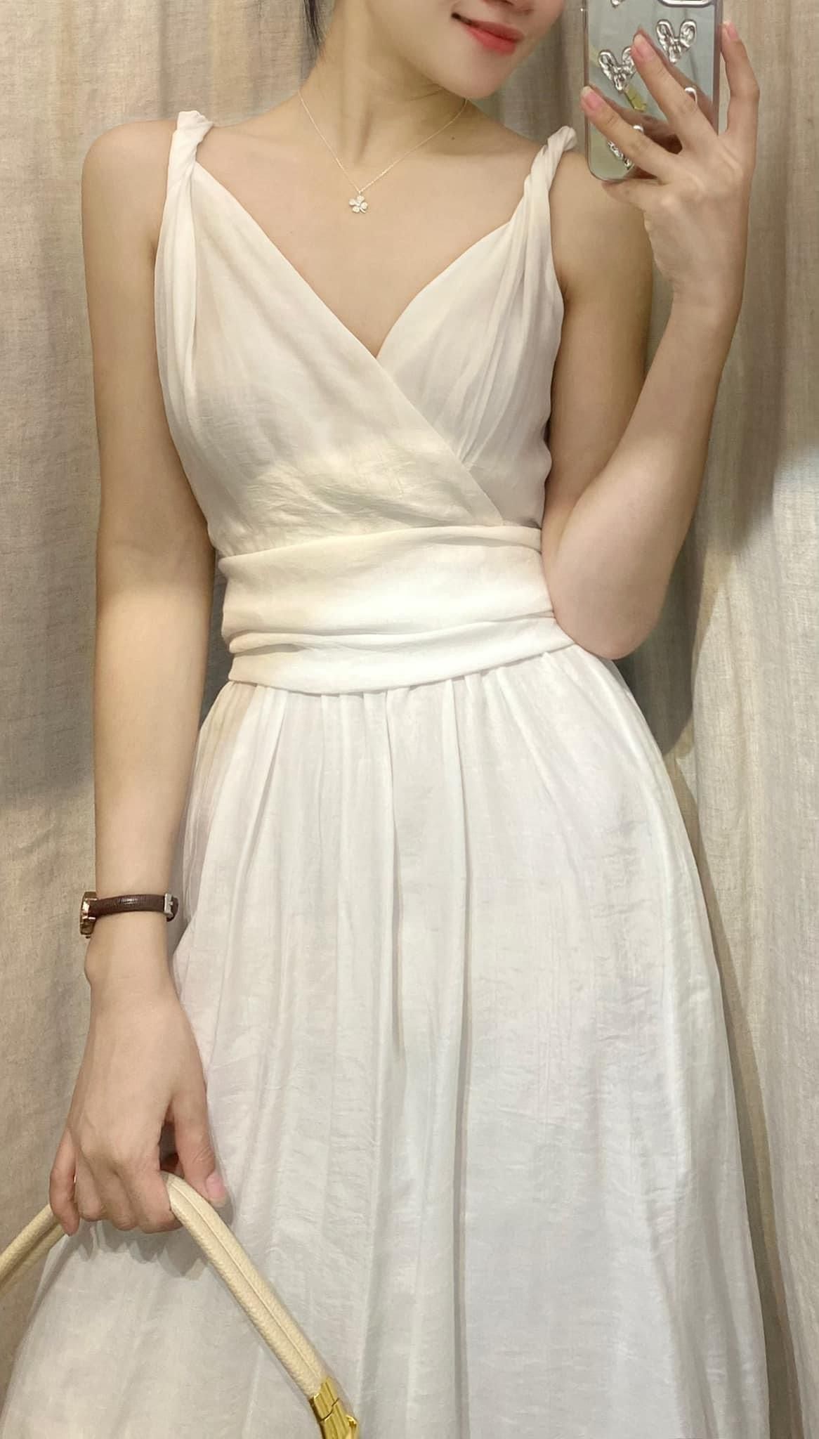 Nala Dress - Đầm 2 dây cổ tim thắt nơ eo E29