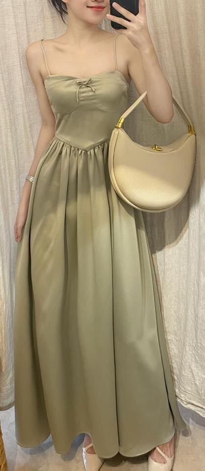 Elara Dress - Đầm Midi 2 Dây Cúp Ngực