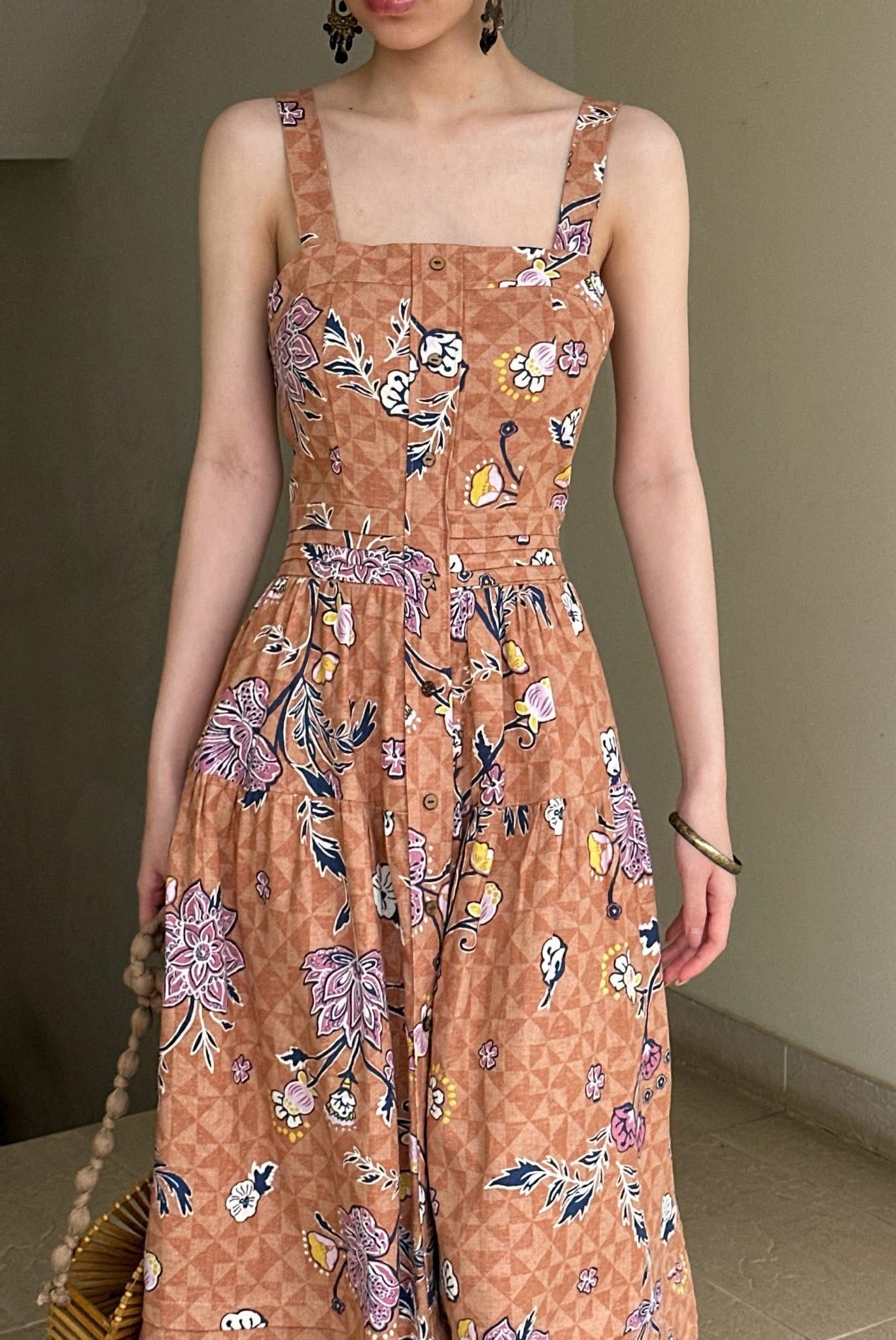 Floris Dress - Đầm Linen 2 Dây L43