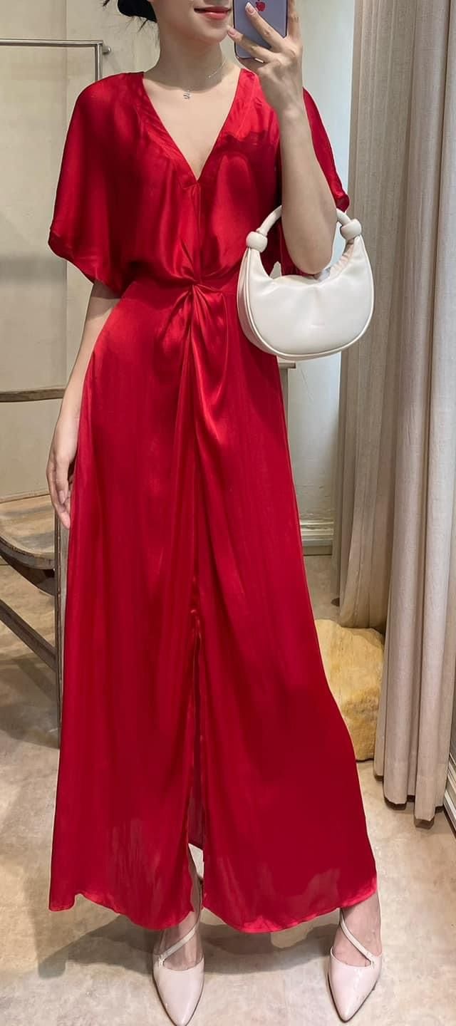 Amelie silk dress - Đầm Xoắn Eo Lụa L04