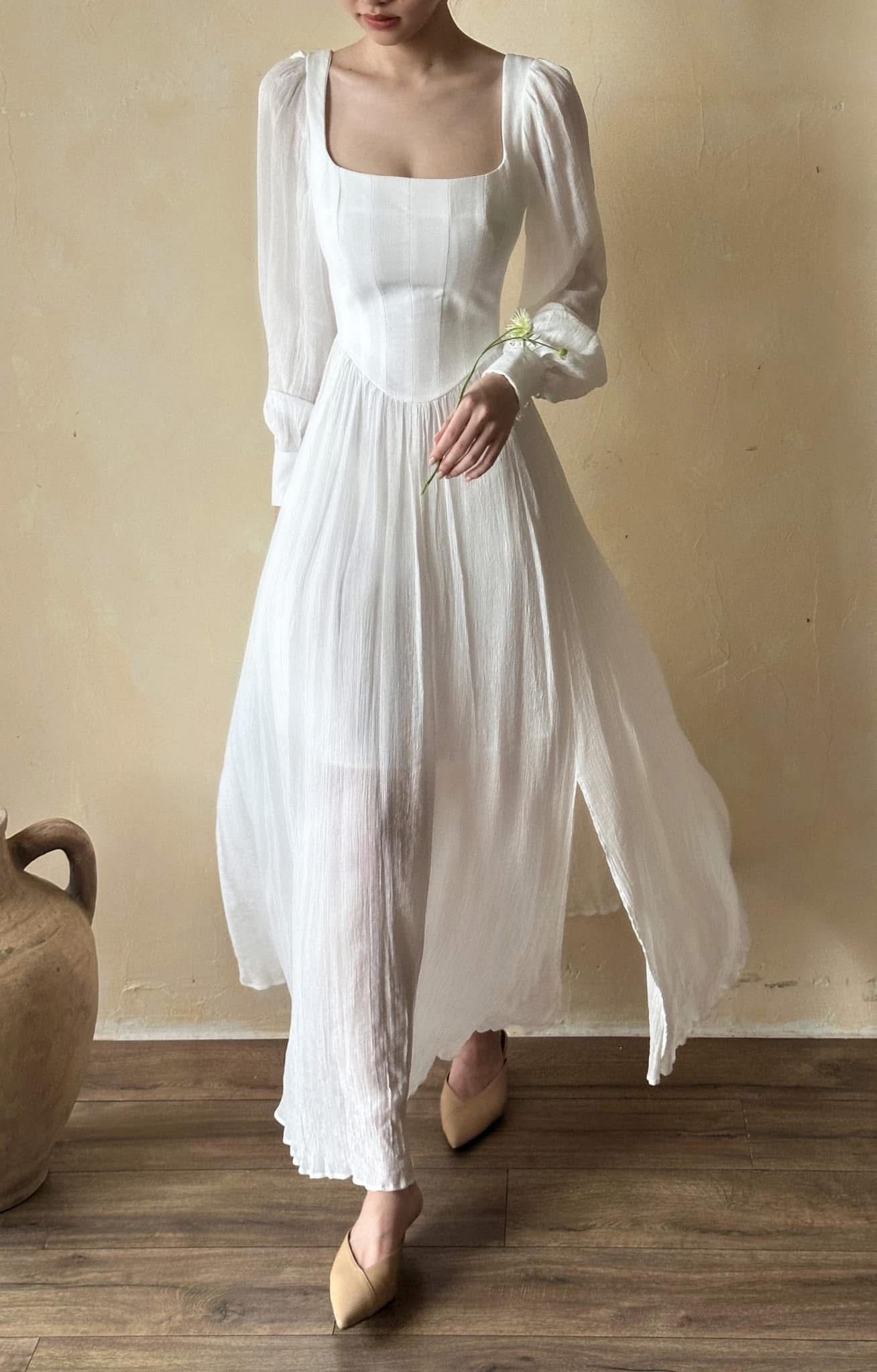 Cinderella Dress - Đầm Corset Cổ Điển Tay Phồng DR0124