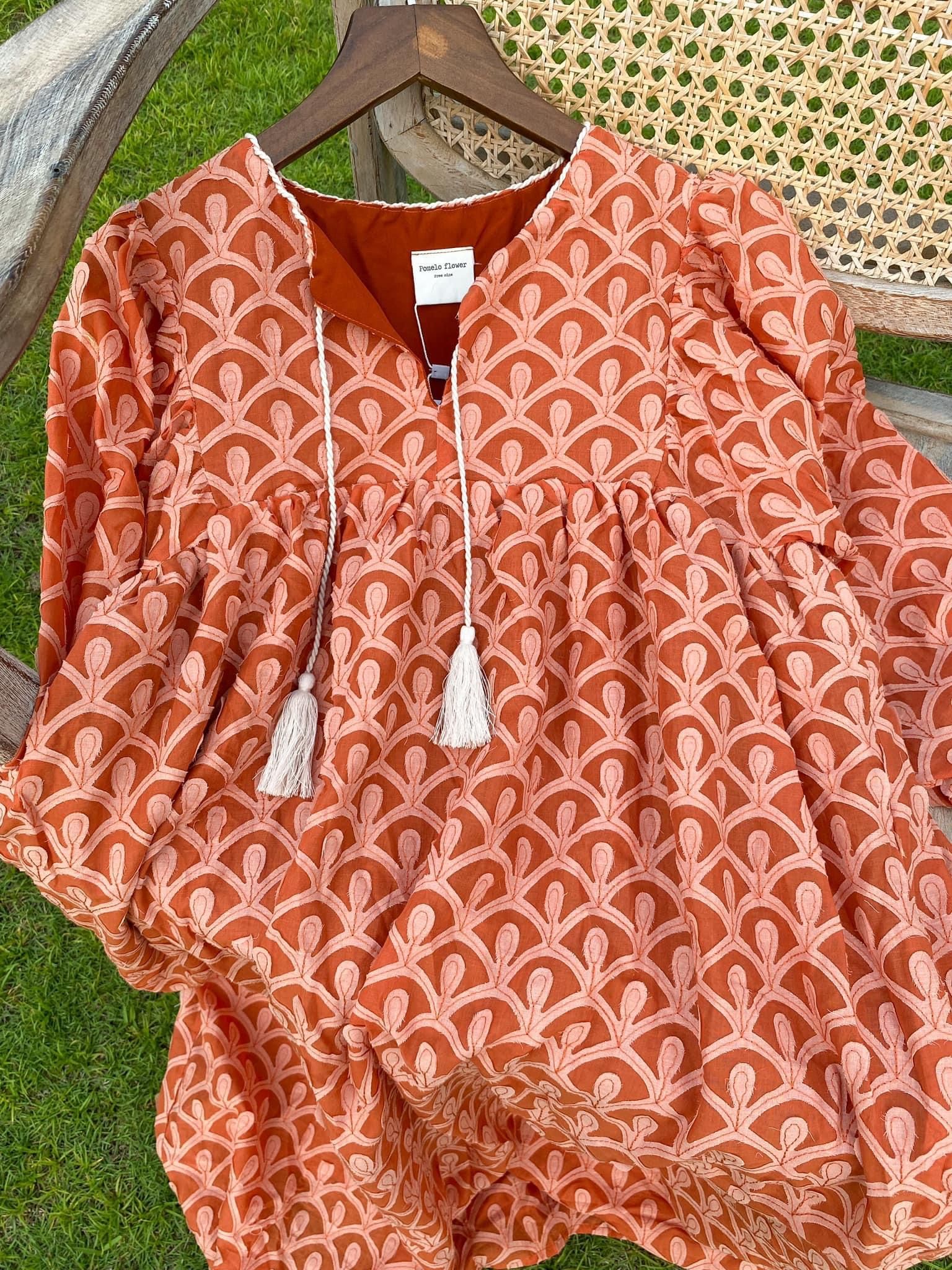 Lana Dress - Đầm suông , tay lửng cột dây D737
