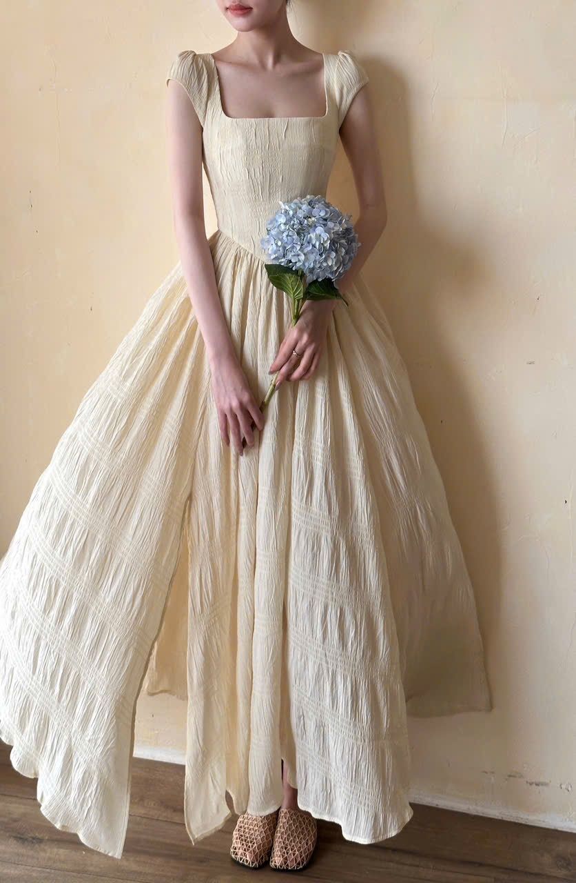 Adela Dress - Đầm Corset Cổ Điển Tay Hến V21
