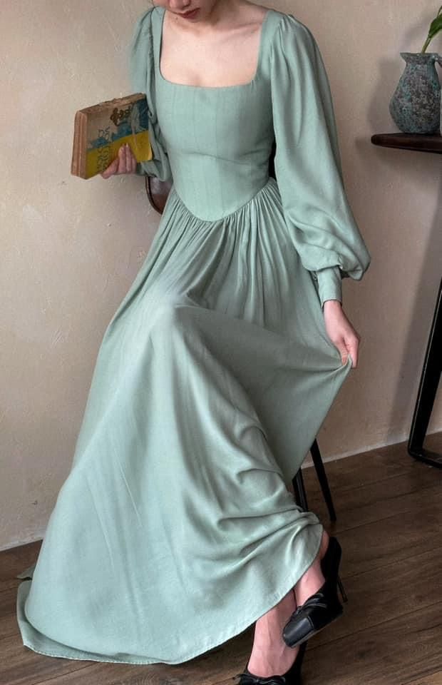 Cinderella Dress - Đầm Corset Cổ Điển Tay Phồng DR0124