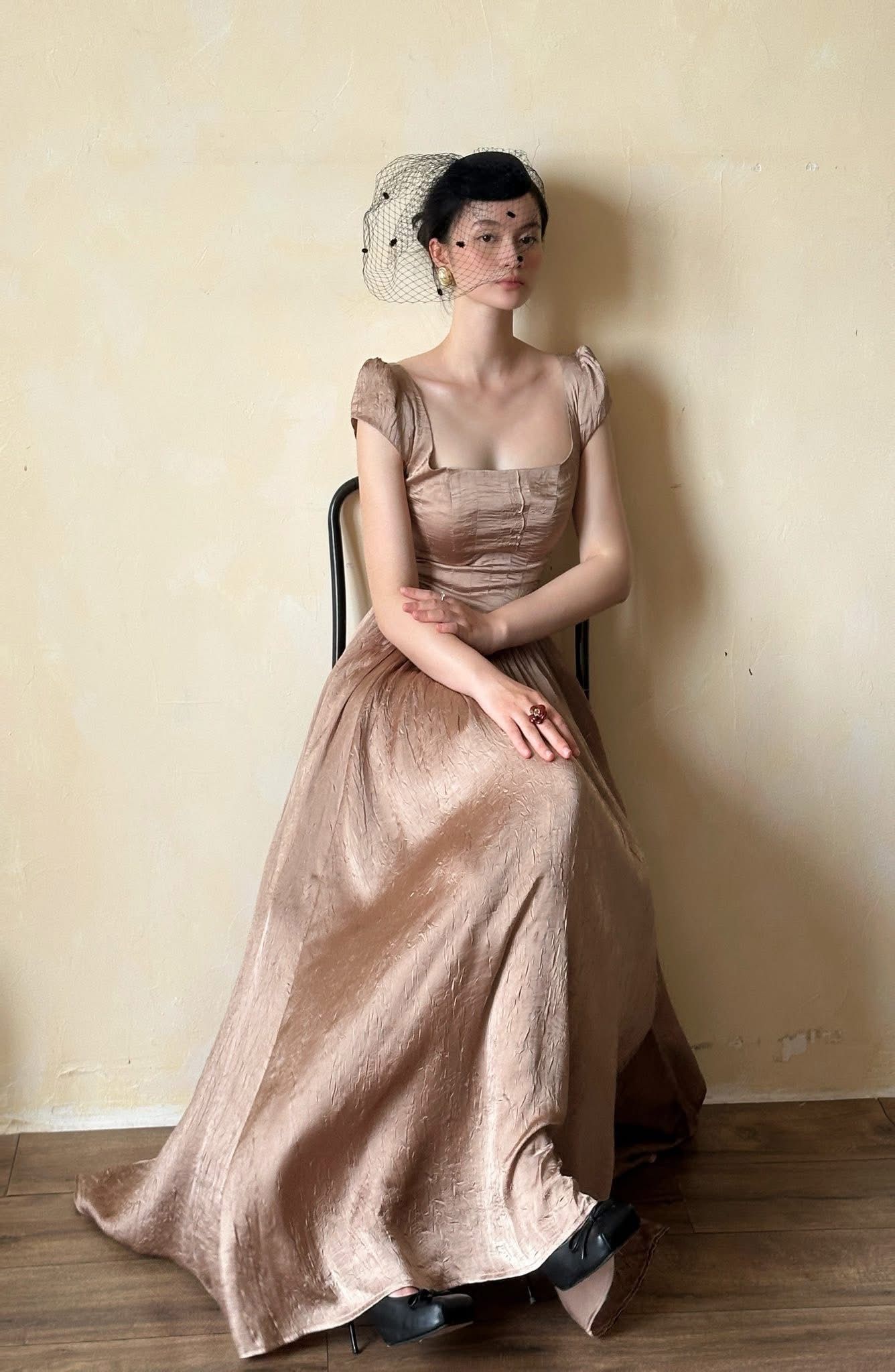 Adela Dress - Đầm Corset Cổ Điển Tay Hến V21