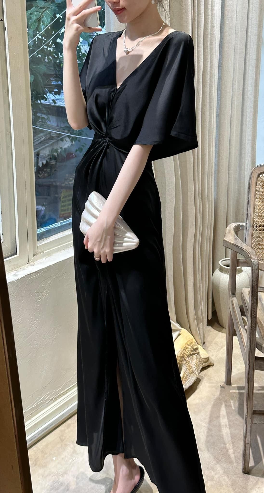 Amelie silk dress - Đầm Xoắn Eo Lụa L04