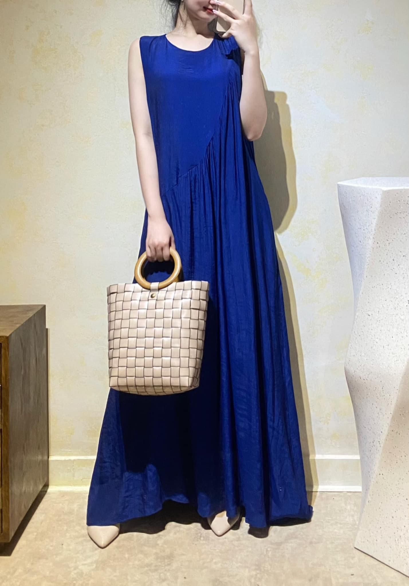 Sierra Dress - Đầm sát nách tím, bèo chéo (Mẹ) La46