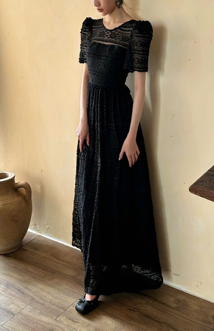 Olivia Lace Dress - Đầm Ren Tay Ngắn Q006