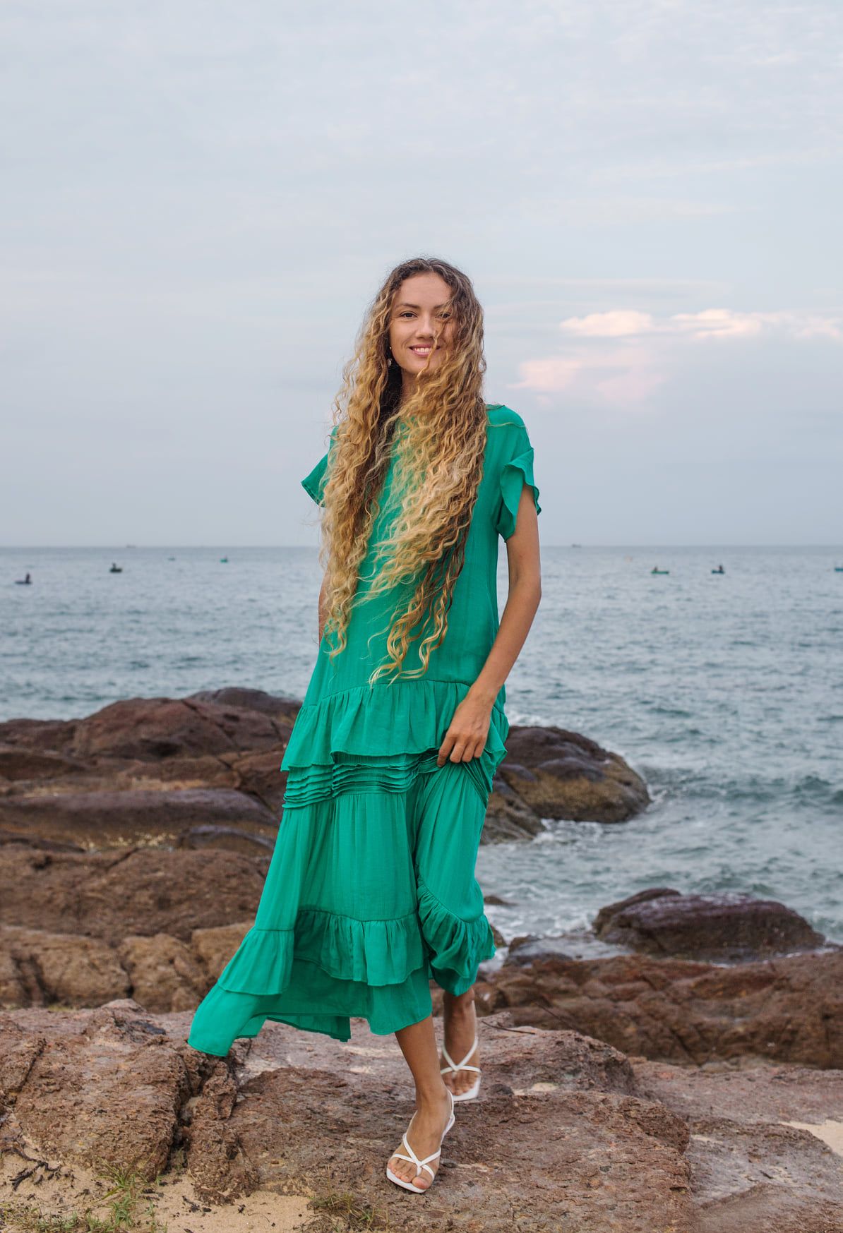 Amelia Ruffled Dress - Đầm maxi suông bèo tay D267 -> D272 D440