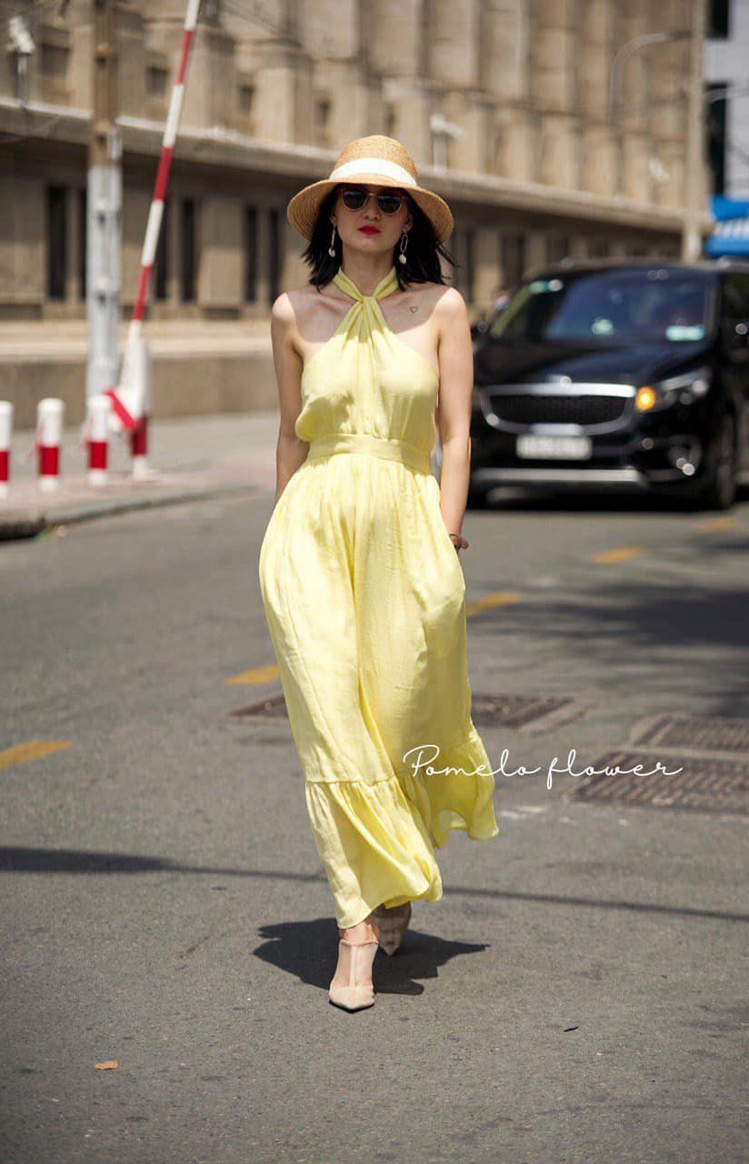 Scarlette Dress - Đầm cổ yếm cột chéo LA34