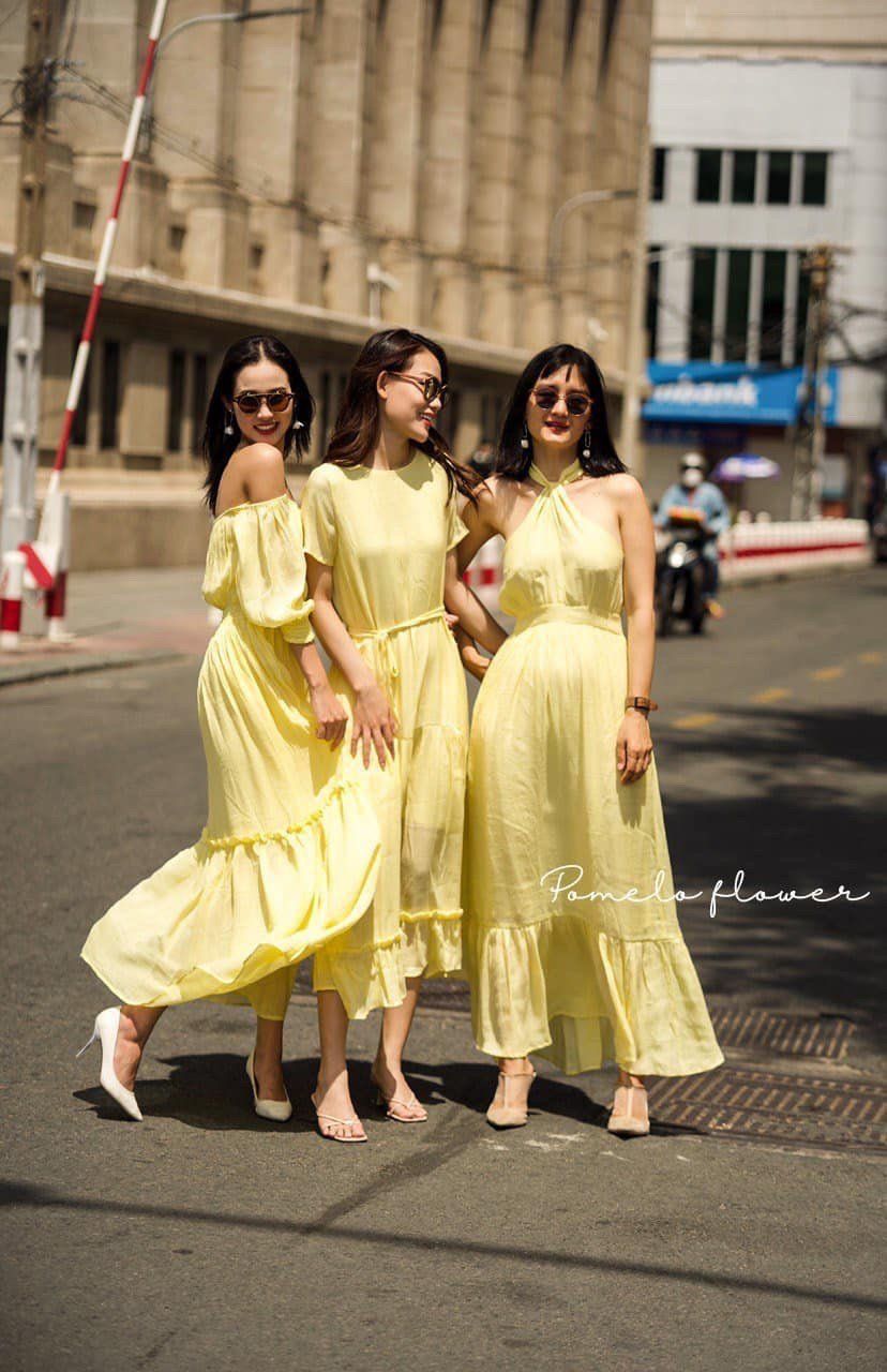 Scarlette Dress - Đầm cổ yếm cột chéo LA34