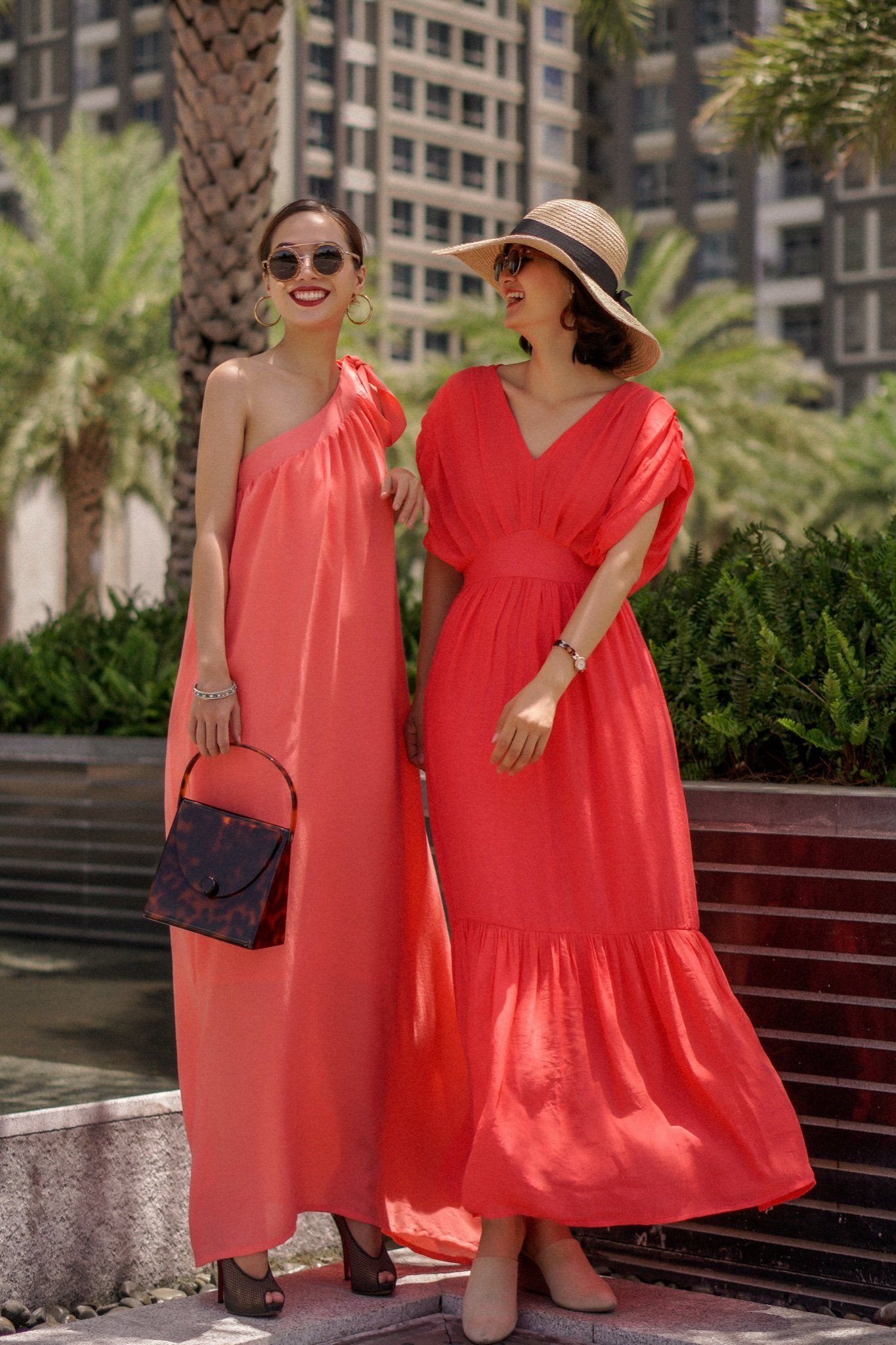 Athena Dress - Đầm Lệch vai xô lụa - D657